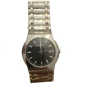 Kenneth Cole New York Silver and Black Men's Watch (Needs Battery)